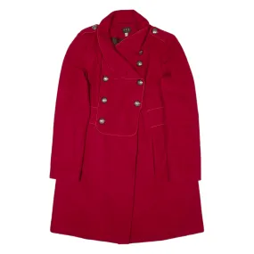 123 PARIS Overcoat Coat Red Wool Womens M