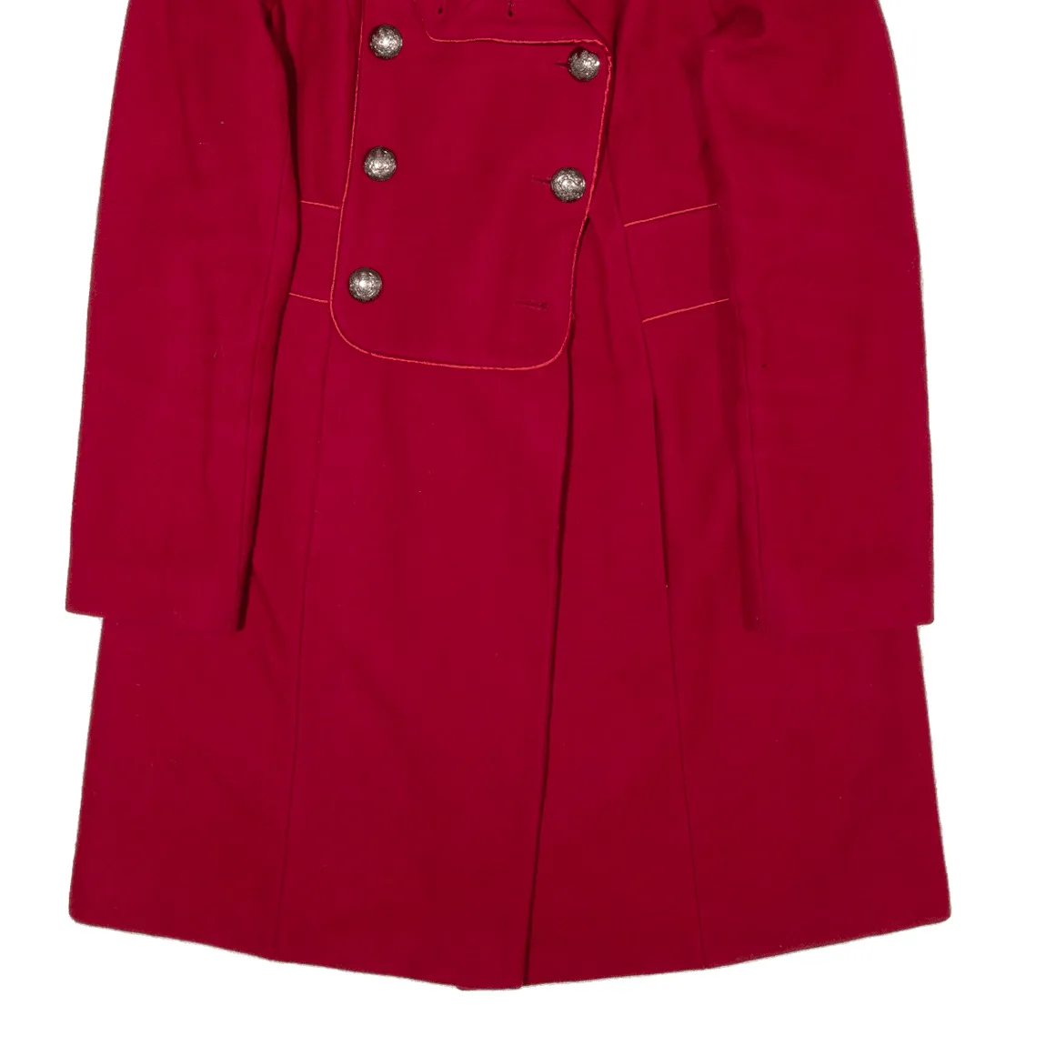 123 PARIS Overcoat Coat Red Wool Womens M