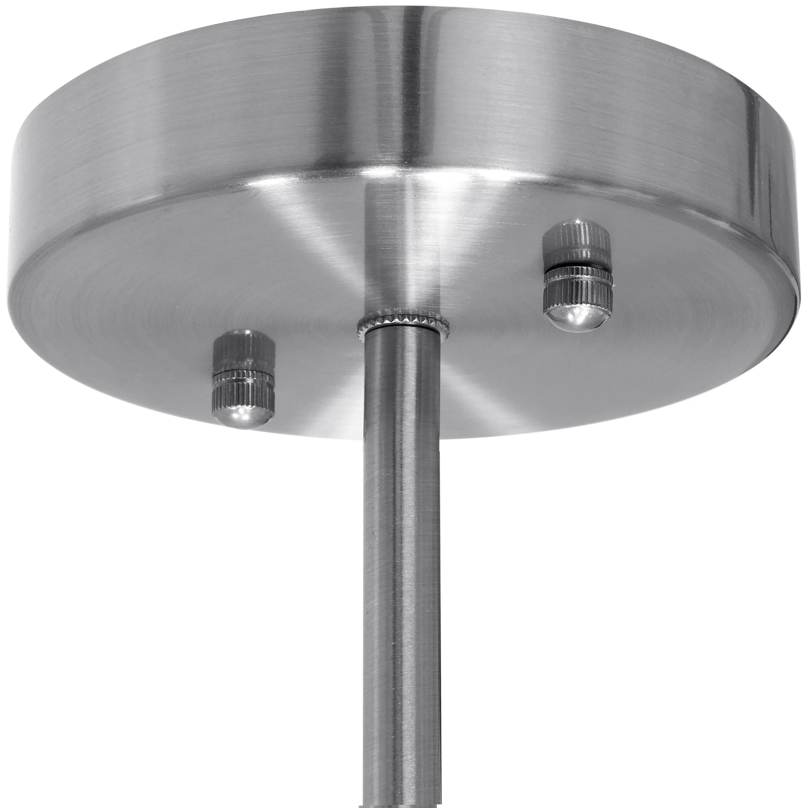 3-Light Metal and Glass Diffuser Drum Chandelier