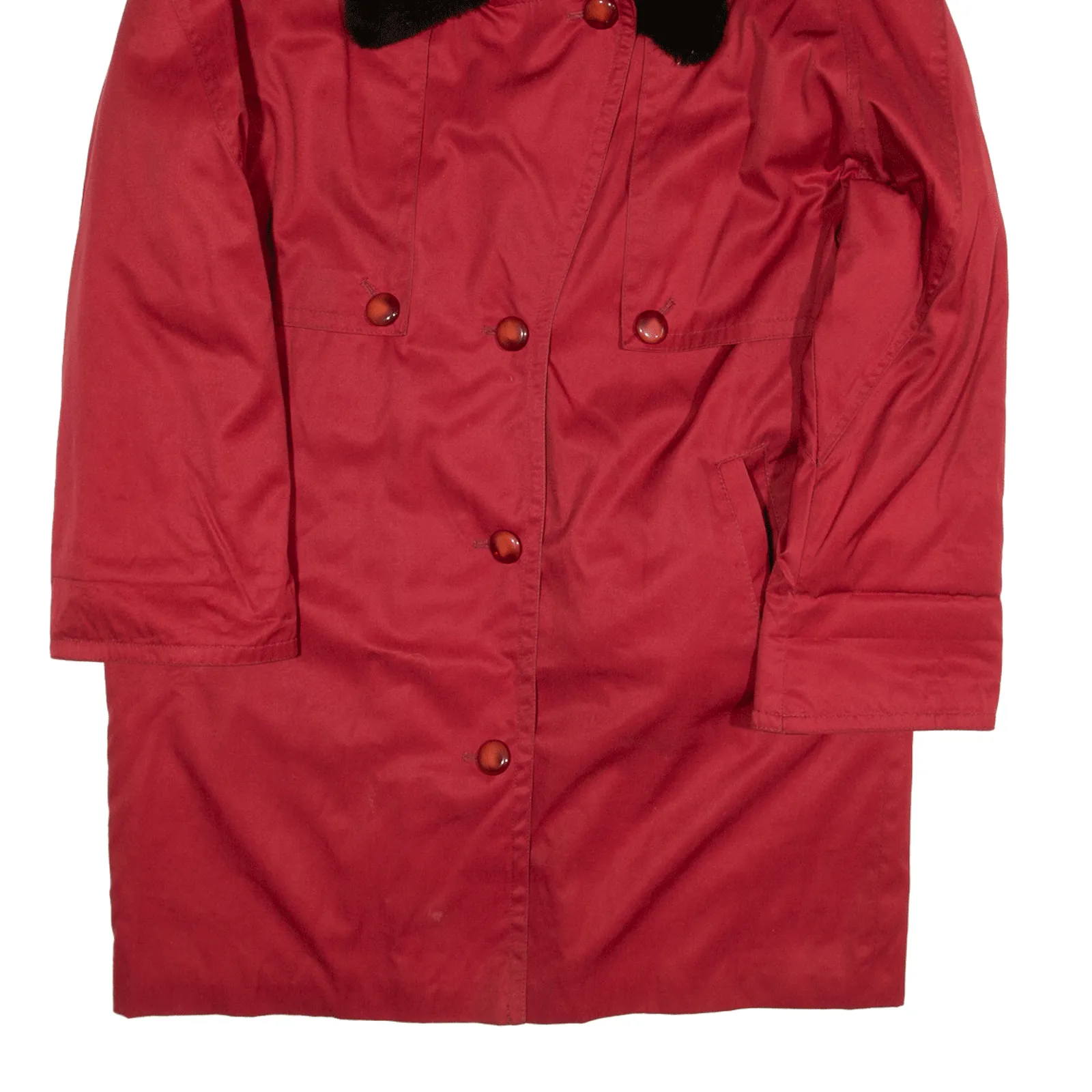 4 SEASONS Overcoat Jacket Red Womens UK 12