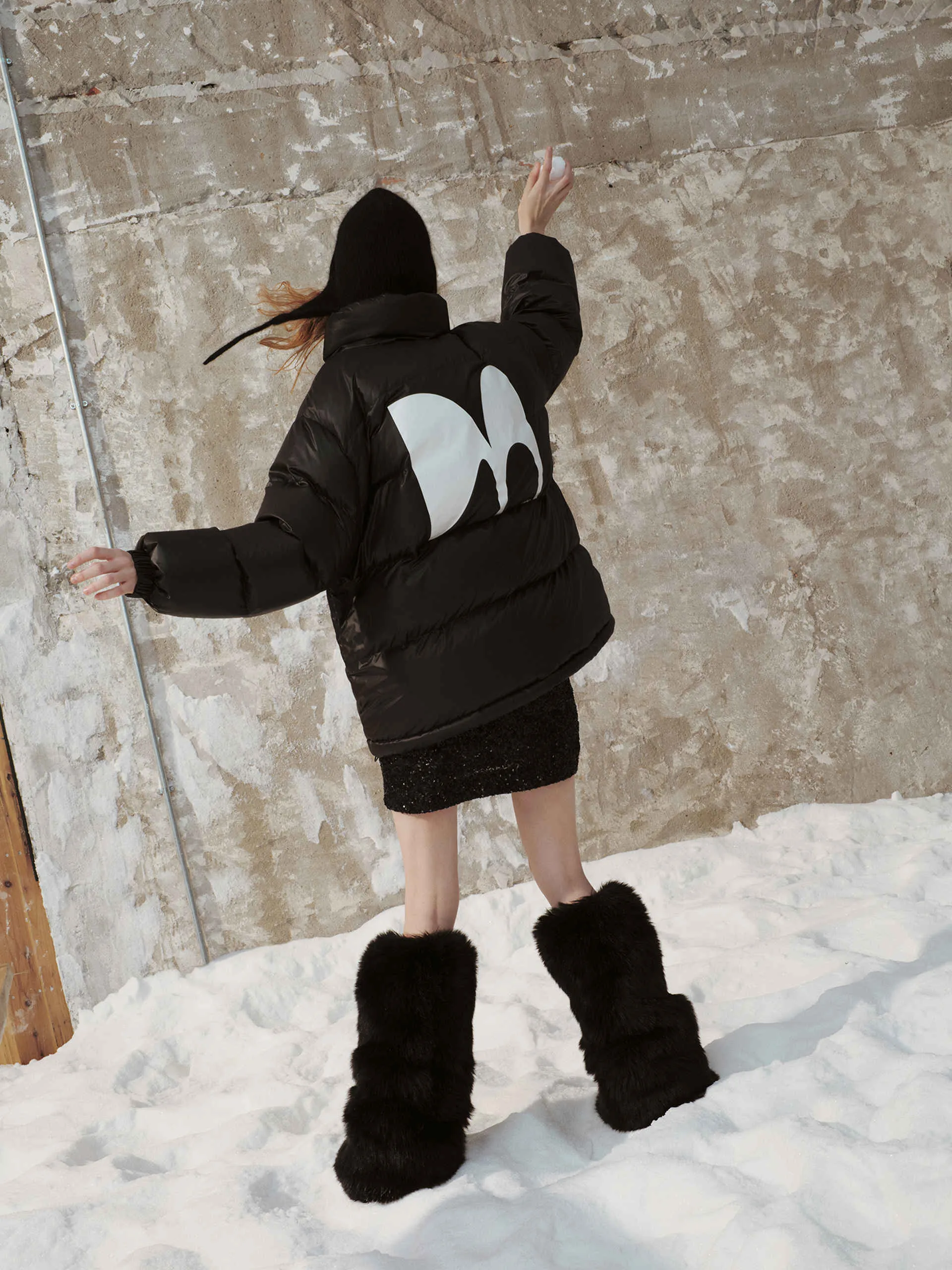 Back Logo Puffer Down Jacket