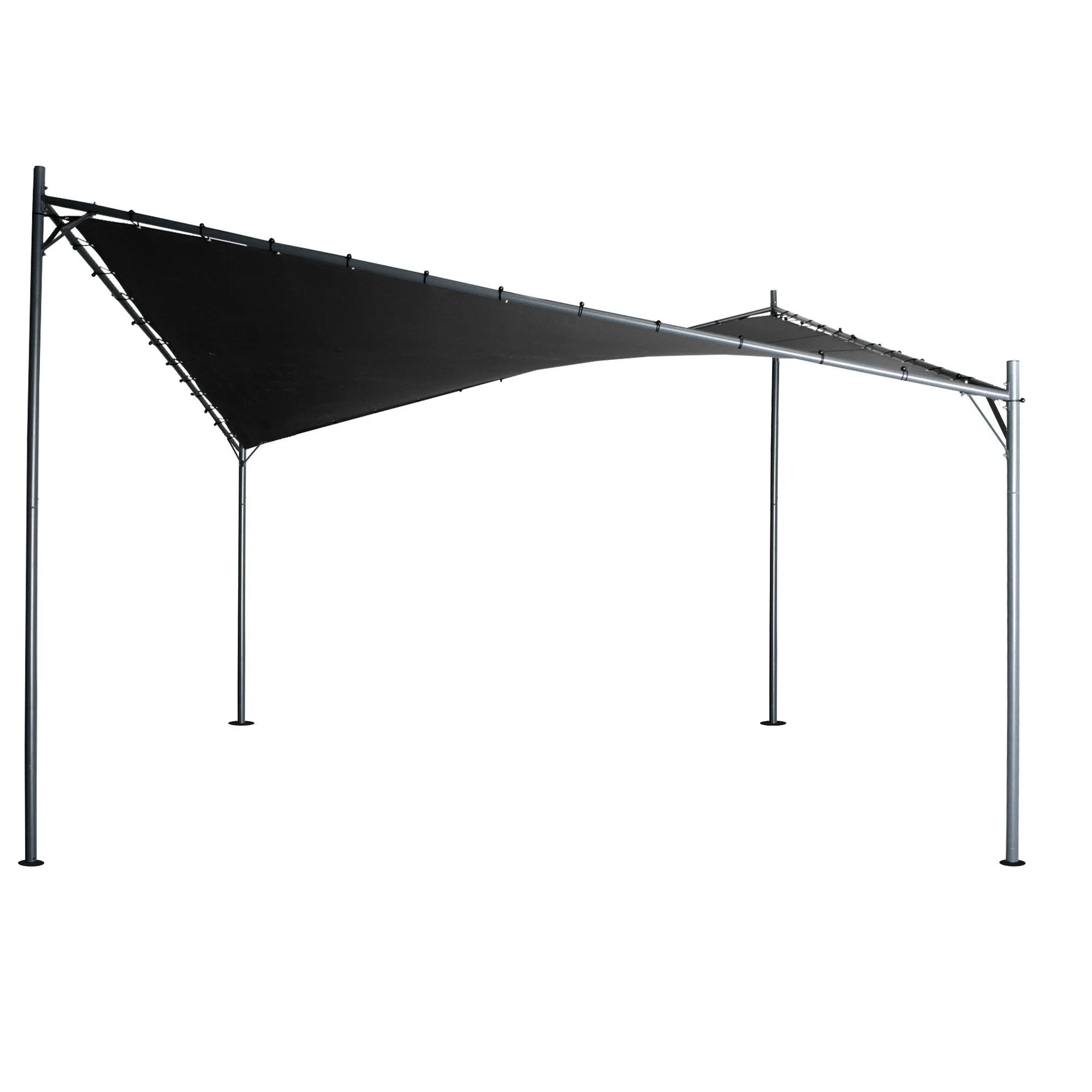 Butterfly Design 3x3m Steel Gazebo, UPF 50 , Charcoal
