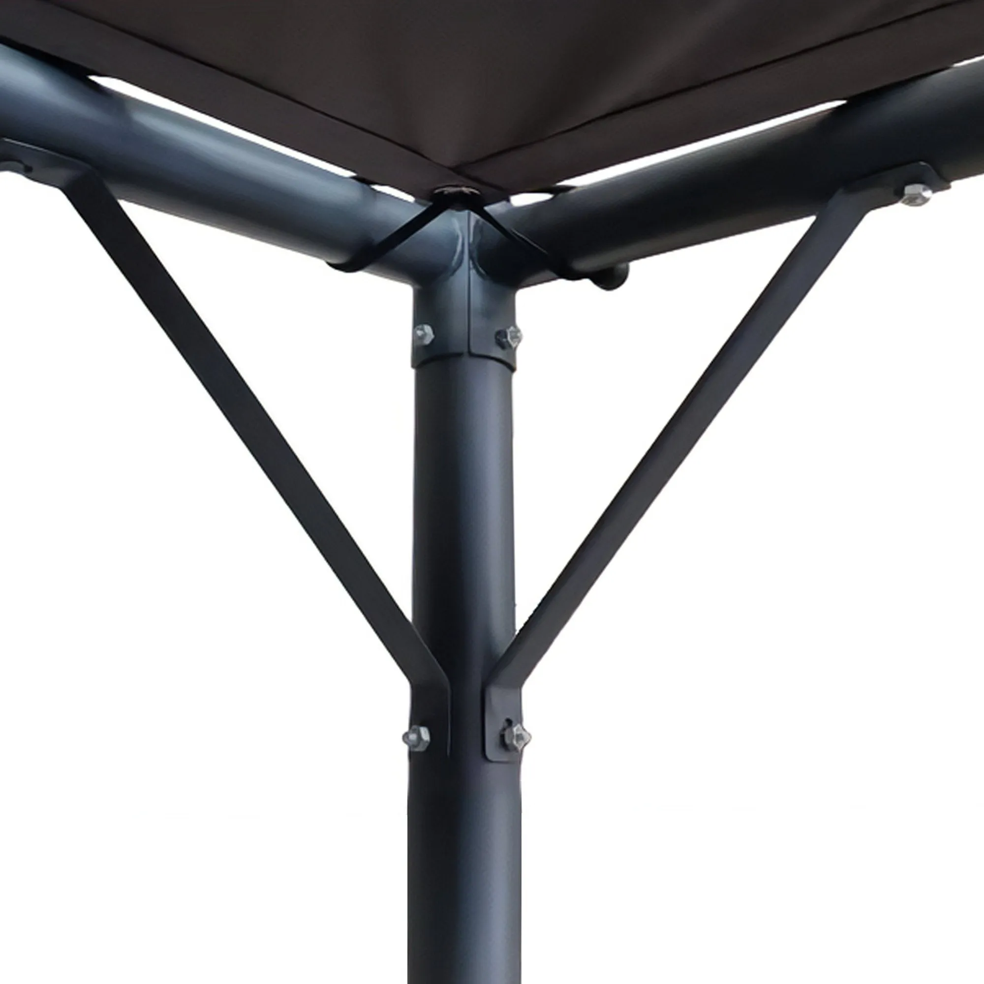 Butterfly Design 3x3m Steel Gazebo, UPF 50 , Charcoal