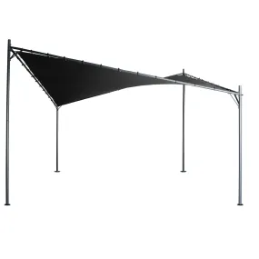 Butterfly Design 3x3m Steel Gazebo, UPF 50 , Charcoal