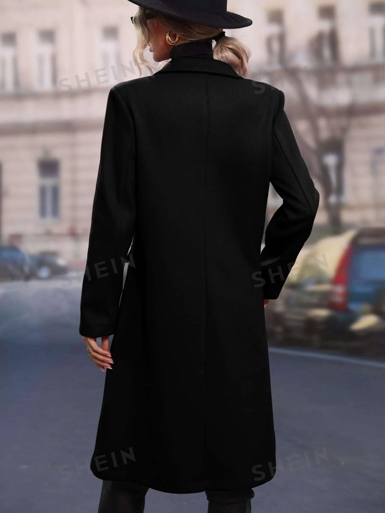 Clasi Lapel Neck Double Breasted Overcoat