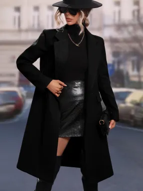 Clasi Lapel Neck Double Breasted Overcoat