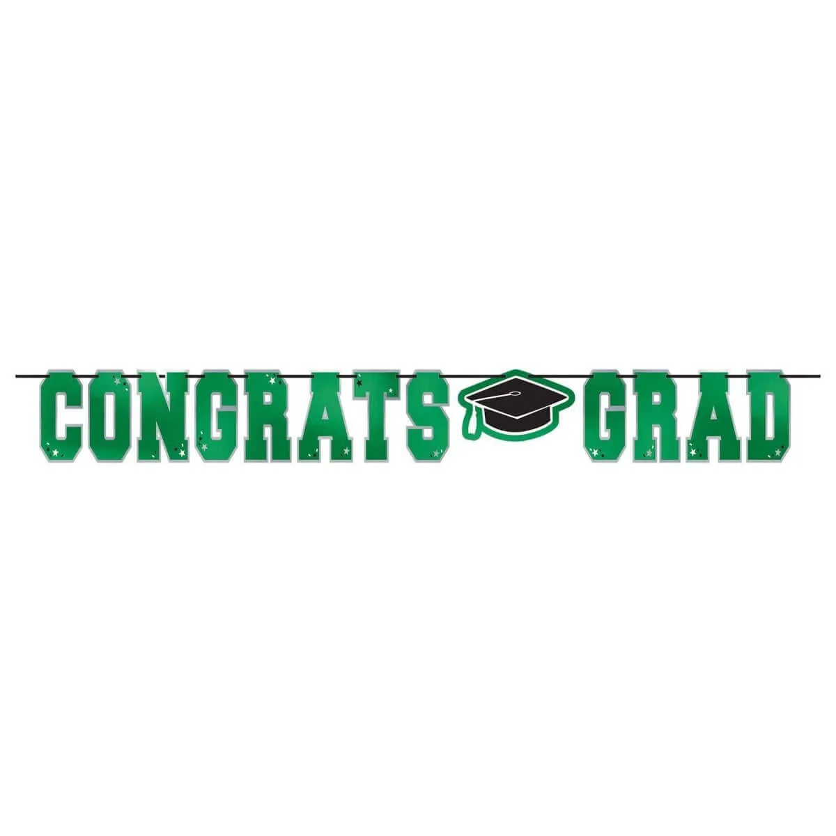 Congrats Grad Letter  Banner - Green