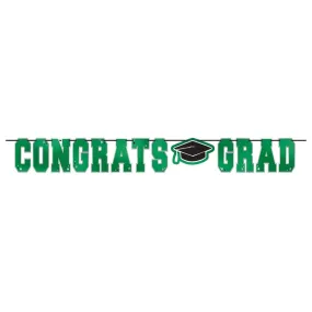 Congrats Grad Letter  Banner - Green
