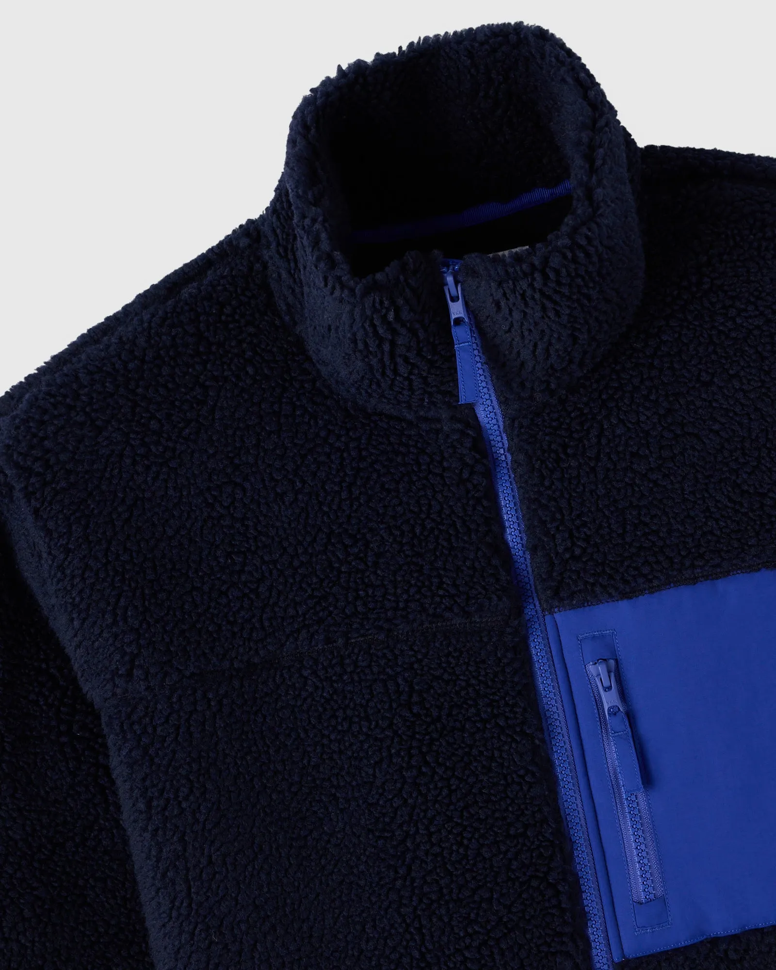 Deep Pile Sherpa Full-Zip Jacket - Navy