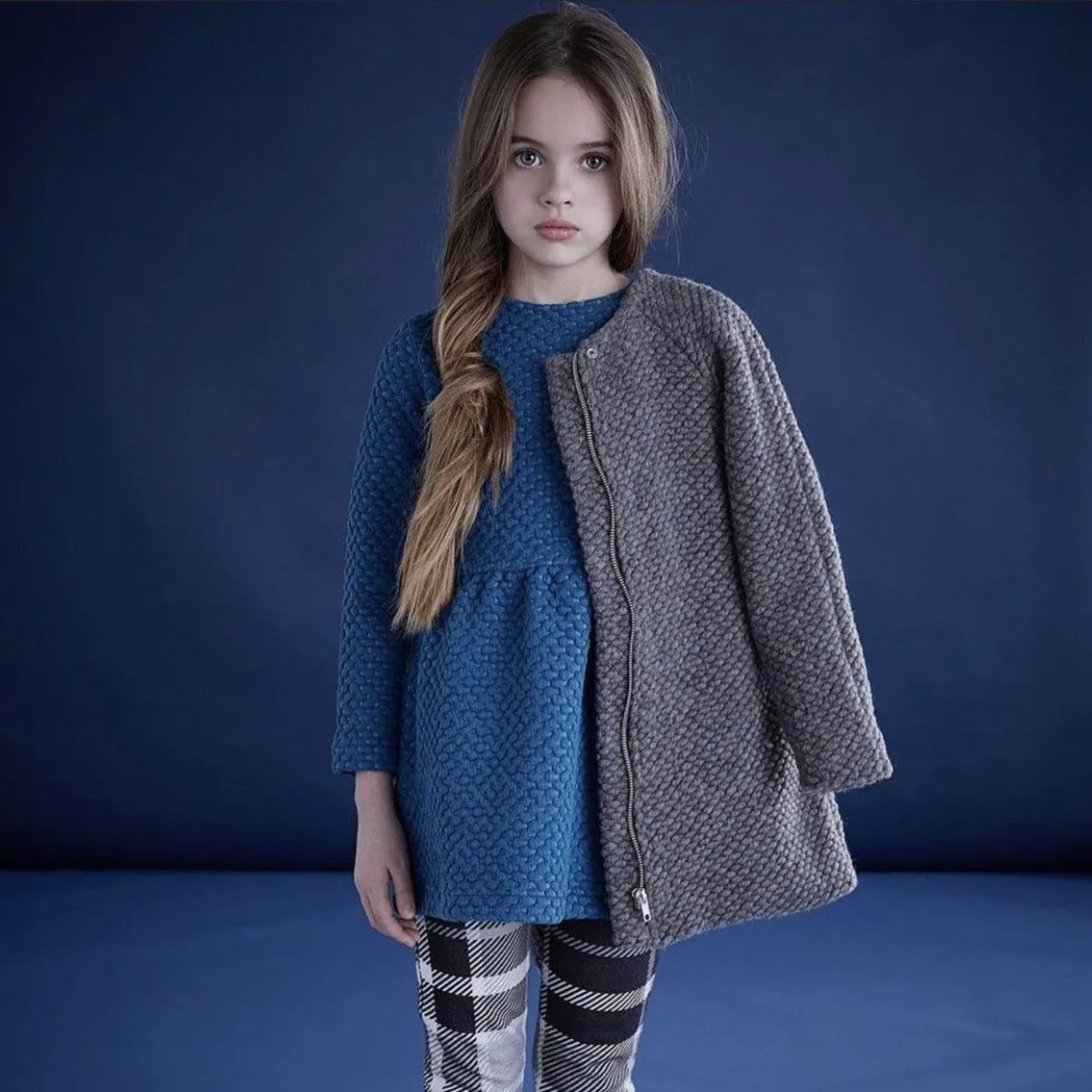 Grey Textured Coat