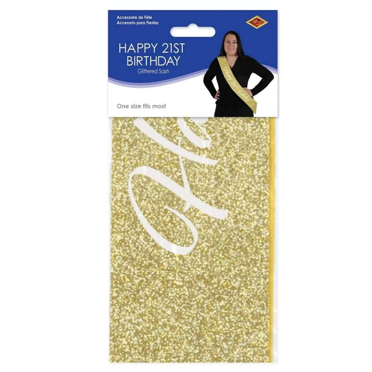 Happy "21st" Birthday Glittered Sash