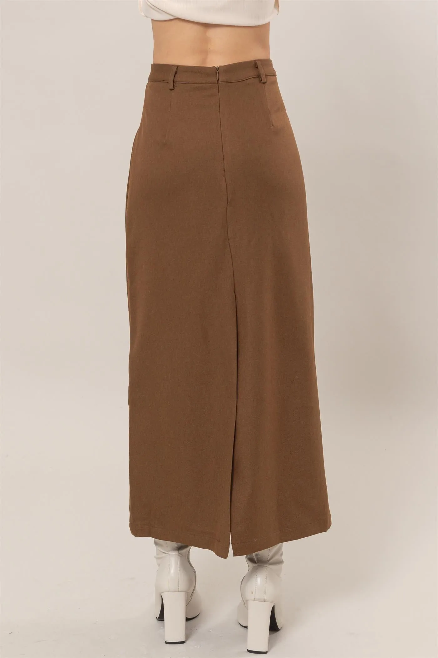 HF25C012-Pencil Midi Skirt