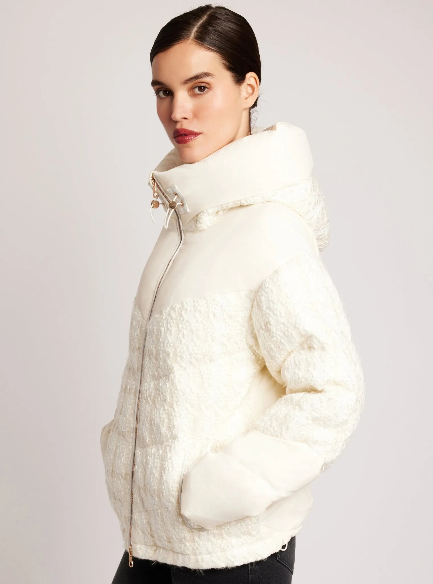 Irina Boucle Puffer Gold Trims Down Filled FINAL SALE