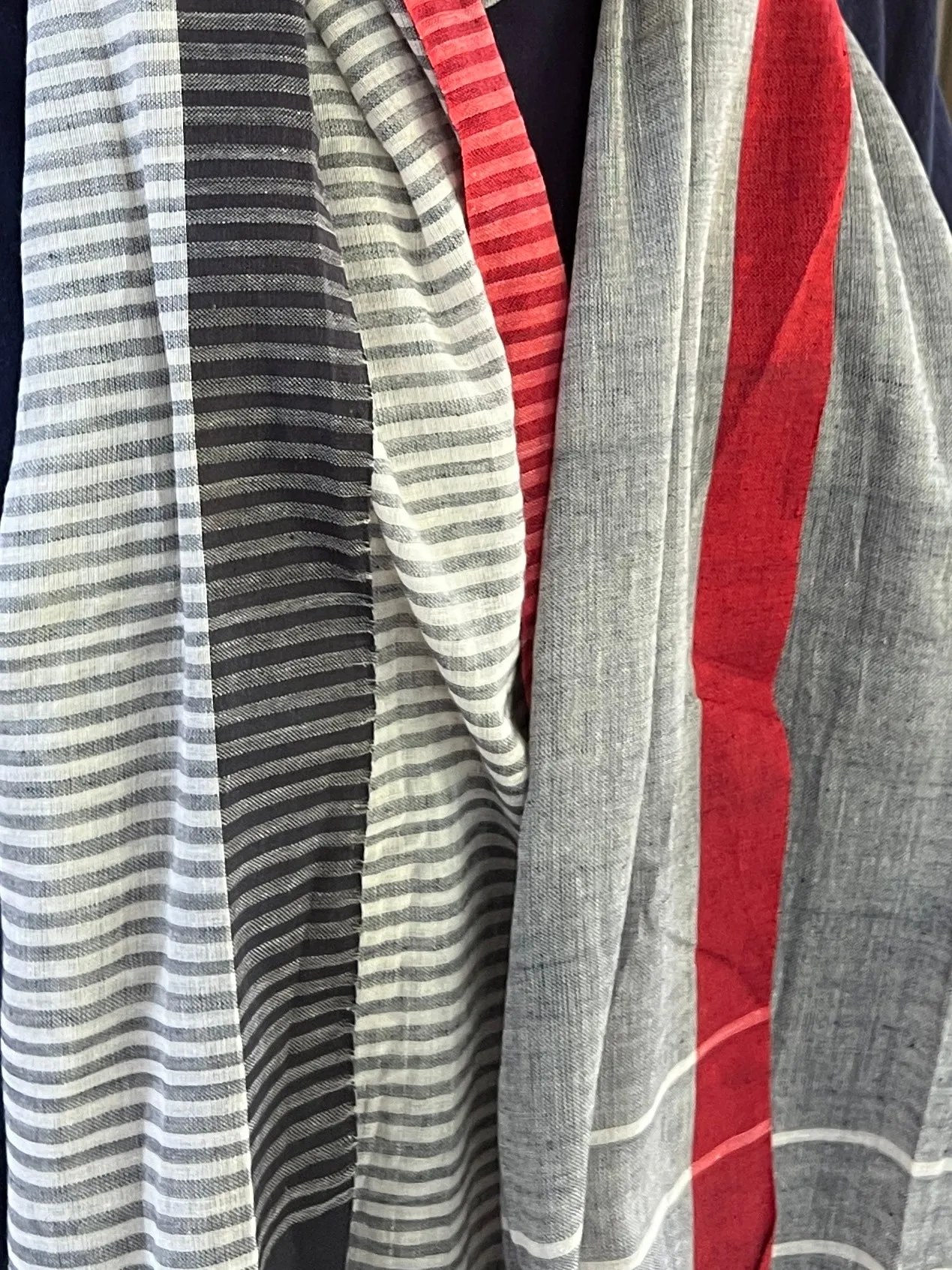 Organic Cotton Handwoven Stole - Stormy Weather
