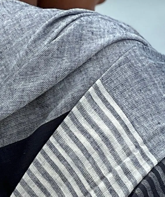 Organic Cotton Handwoven Stole - Stormy Weather