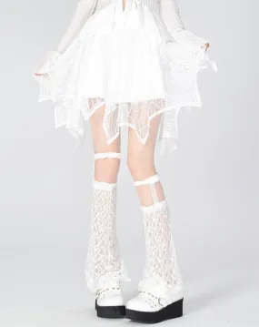 Puff lace leg warmers