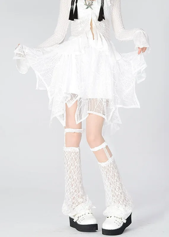 Puff lace leg warmers