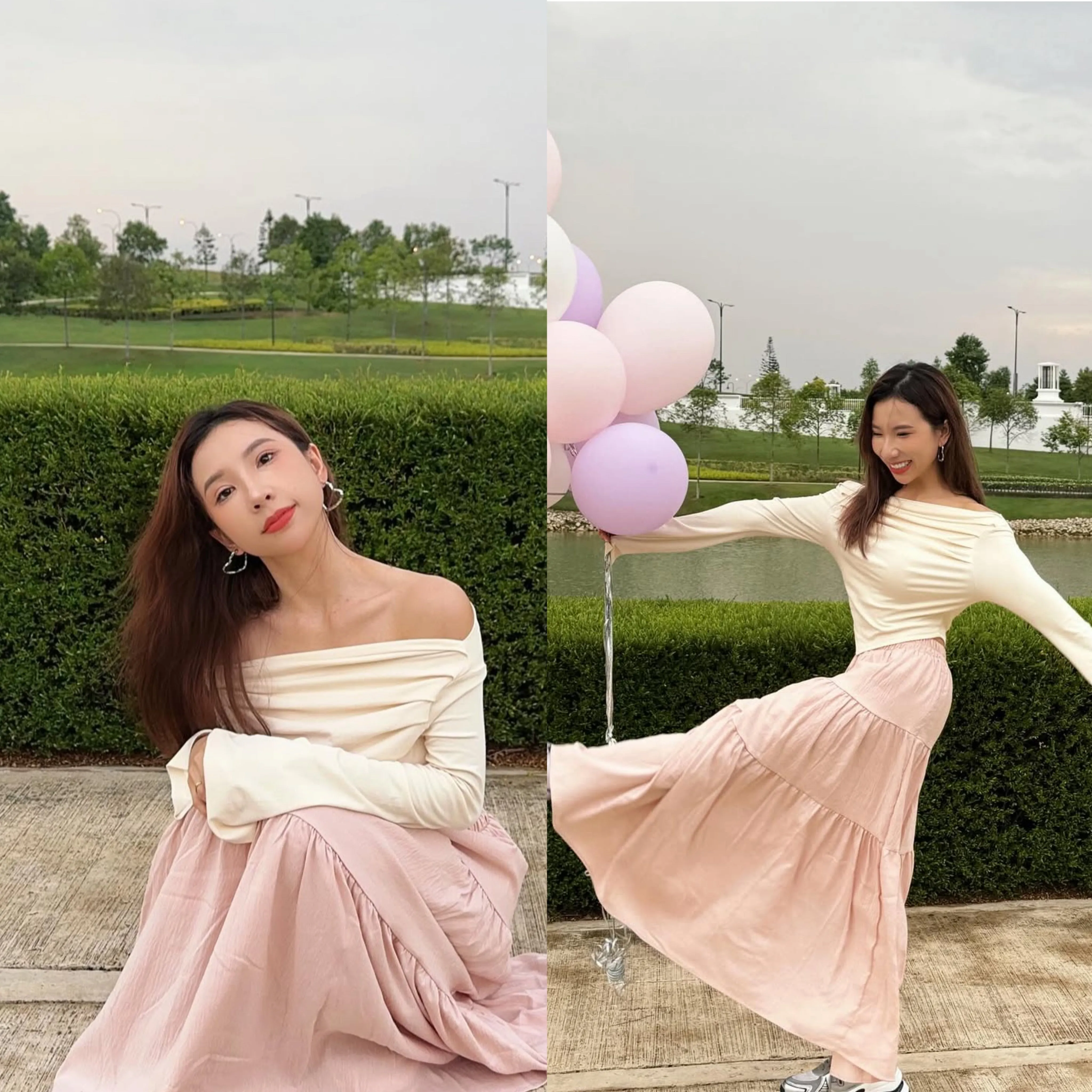 Two Layered Long Skirt