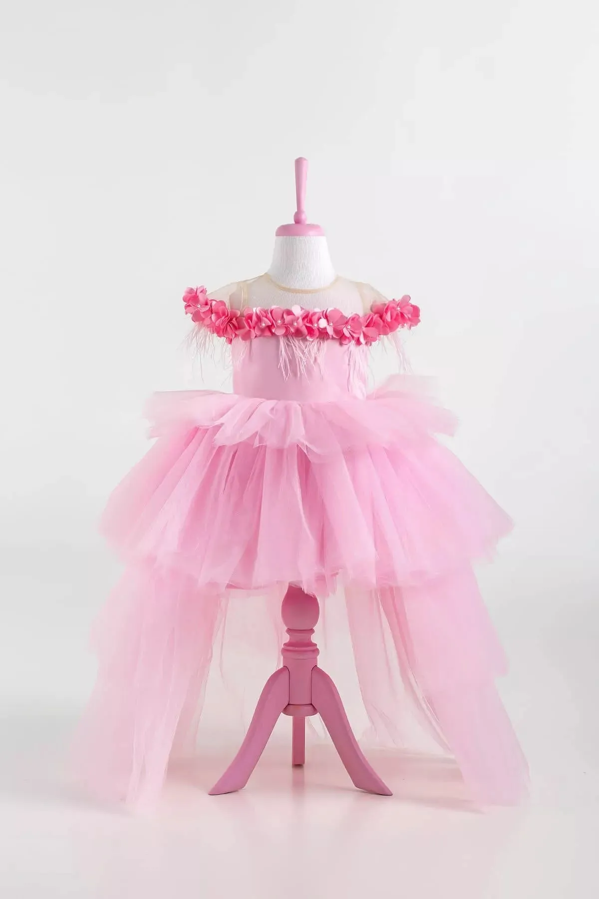 Violet Pink Party Dress - Layered